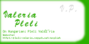 valeria pleli business card